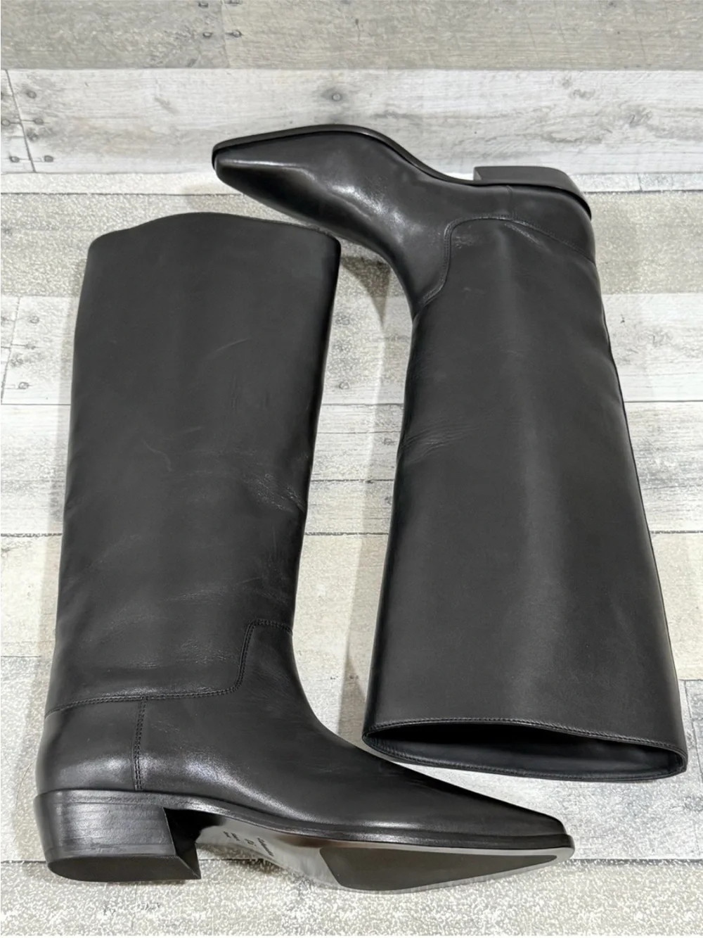 REFORMATION Dominique Knee Boot - core - black leather - Sz - 7.5 .US